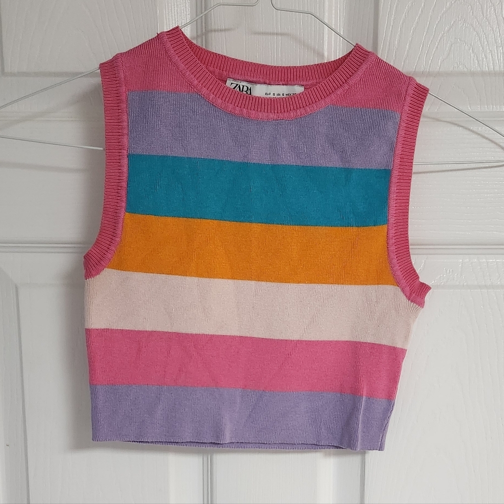 Zara Multicolor Striped Tank Top - Picture 1 of 2